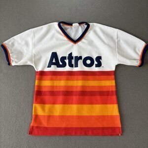 Vintage Houston Astros Jersey‎ YOUTH M MLB Baseball 80's Tam O'Shanter USA Made